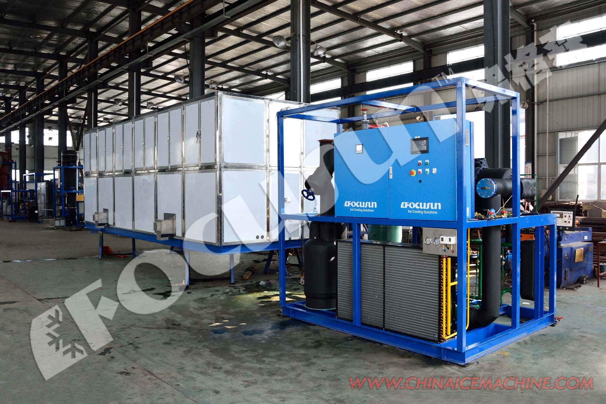 20T Industrial Ice Cube Making Machine for Beverage Featuring Water Cooling Condenser