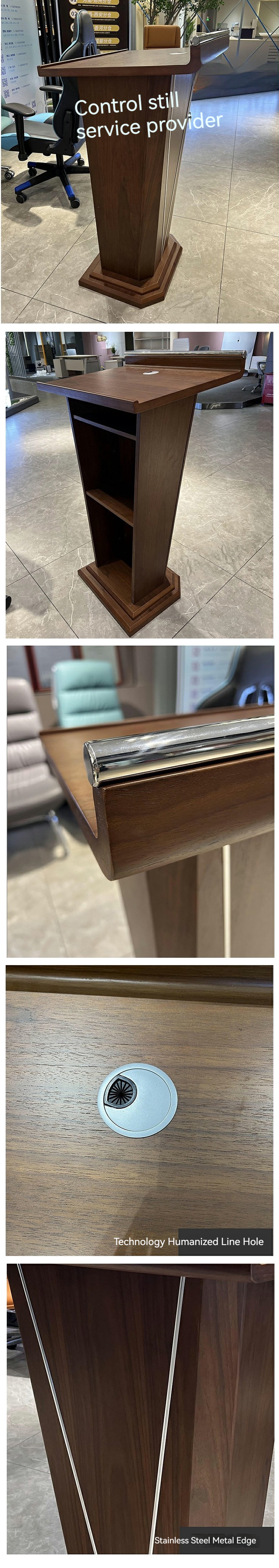 Stylish Solid Wood Lectern for Conference Area Podium Table Simple Modern Conference