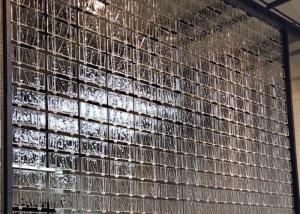 Quality Heat Insulation Floor Wall 2 Inch Lattice Clear Glass Brick Tiles wholesale