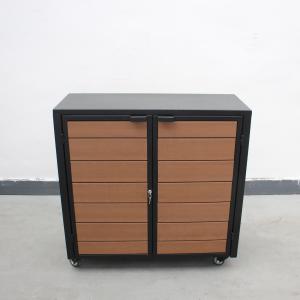 Quality Durable Waterproof Recycling Outdoor Bins Steel HDPE Plastic Wood Material For Spa Room wholesale