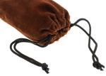 Round Bottom Drawstring Jewelry Bags Double Sided Flannel High Fiber Strength