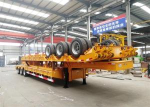 Quality Gooseneck Tri Axles 4 Axle 70 80 Ton Low Deck Semi Low Bed Trailer wholesale