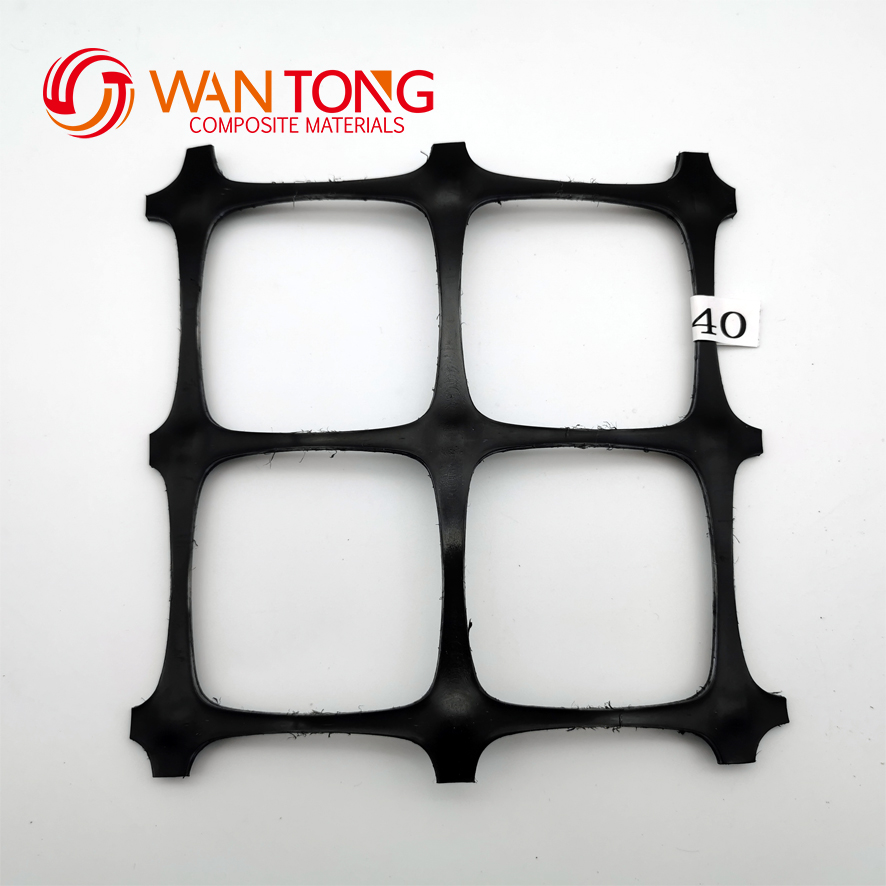 20KN PP Biaxial Geogrid for Road Reinforcement Black Color and Onsite Training Service