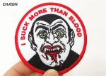 Custom Devil Logo Round Merrow border Clothing Embroidery Patches