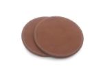 Debossed Logo Drink Coasters With Logo PU Leather Brown Pantone