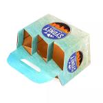 Corrugated 4 Bottle Cardboard Wine Carrier Flexographic Printing Matt Lamination