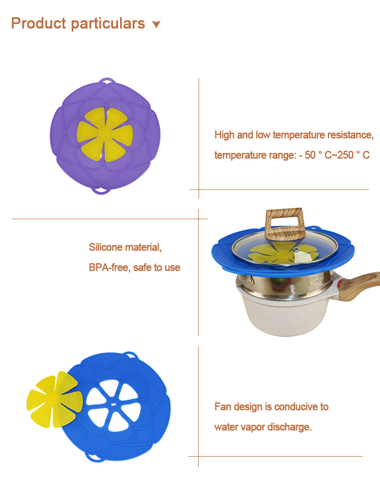 Food Grade Silicone Pan Lid Cover Reusable With Double Hangs For Cooking