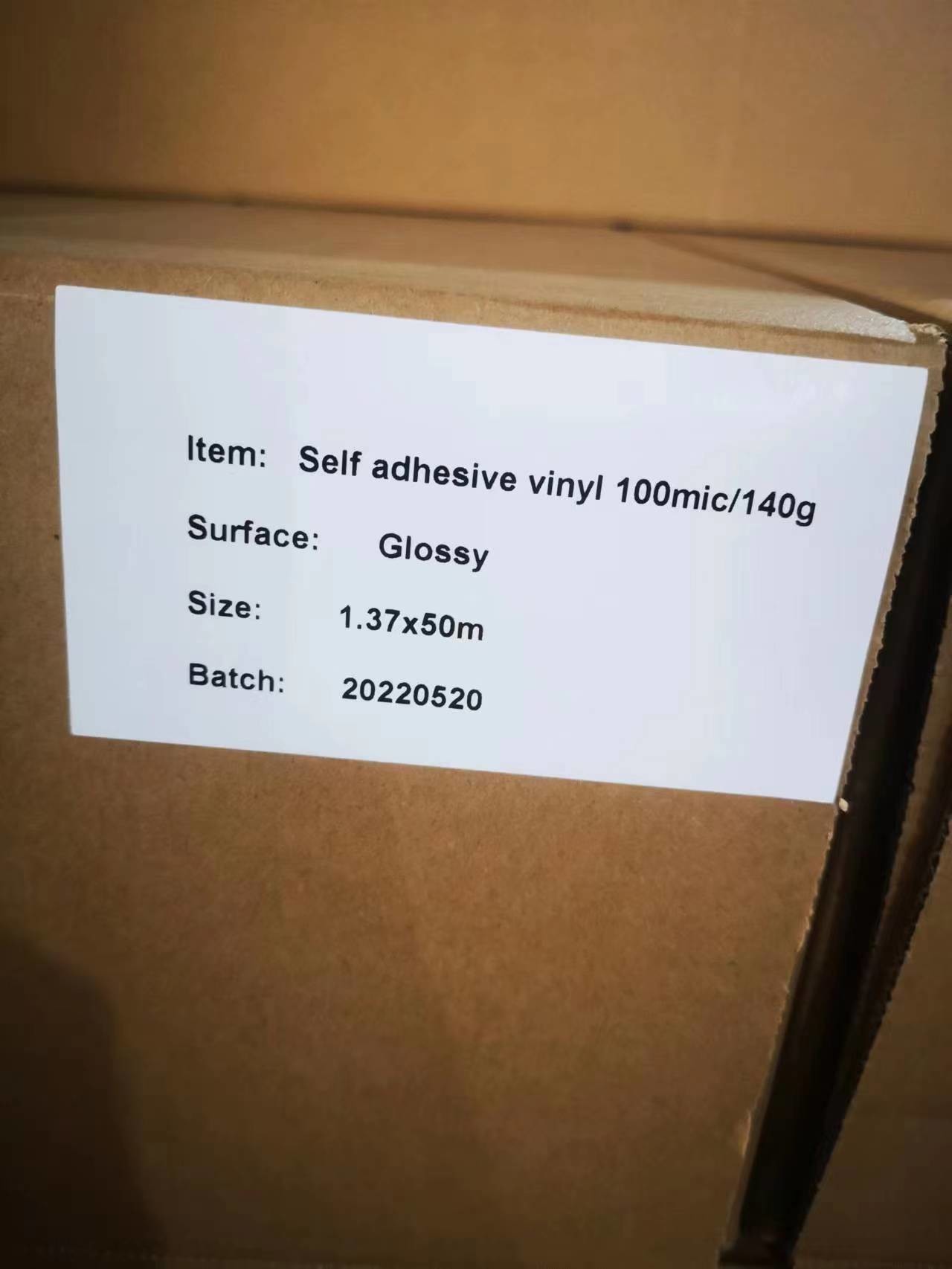 80Mic 120g Vinyl Sticker Roll Monomeric Car Wrap Vinyl PVC white self adhesive vinyl for eco solvent printing