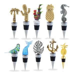 Quality Custom Wine Bottle Stopper Metal Silicone Bottle Stoppers Die Casting wholesale