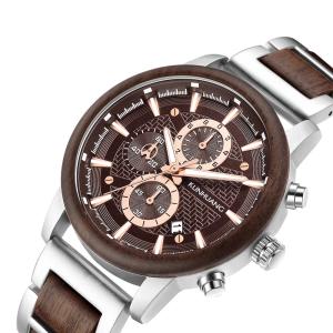 Quality 220mm Luminous 3ATM Waterproof Wooden Quartz Watch wholesale