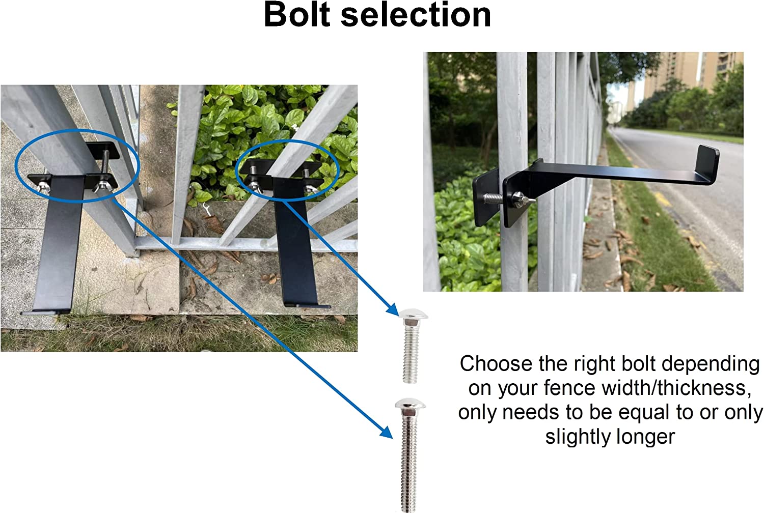 Outdoor Hanging Brackets for 6 Inch Planter Boxes Heavy Duty Iron Black Mounting Bracket
