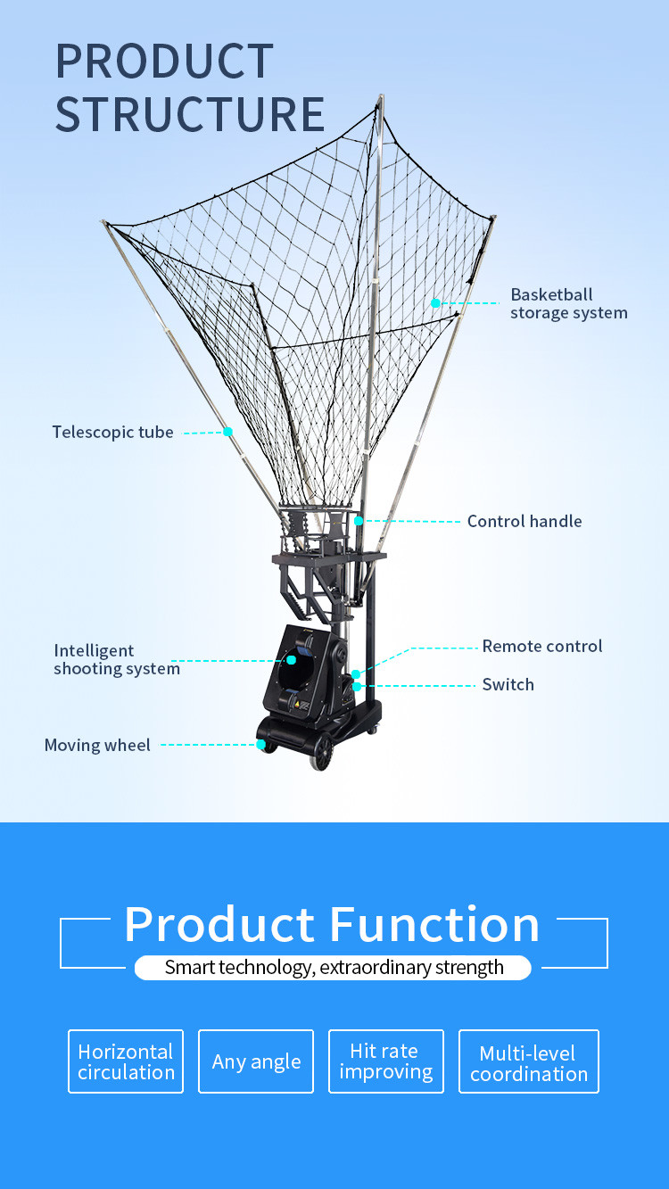Siboasi Foldable Basketball Shooter Basketball Launcher No Dr.Dish Basketball Shooting Machine