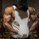 New Style Muscle Gym Hooded Vest Men's Sports Sleeveless Hoodies