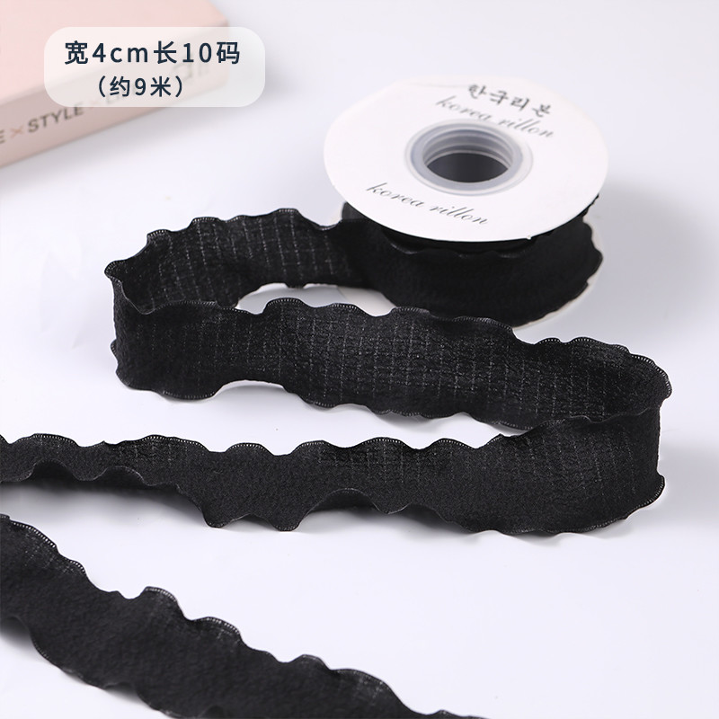 40mm Valentine'S Colored Jute Ribbon Linen Wrinkle Edge Jute Lattice Ribbon