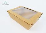 8oz - 40oz Kraft Paper Takeaway Boxes Tuck Top Salad Boxes For Street Foods