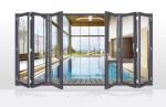 Insulated Glass Aluminium Bifold Exterior Doors for Commercial Buildings Energy