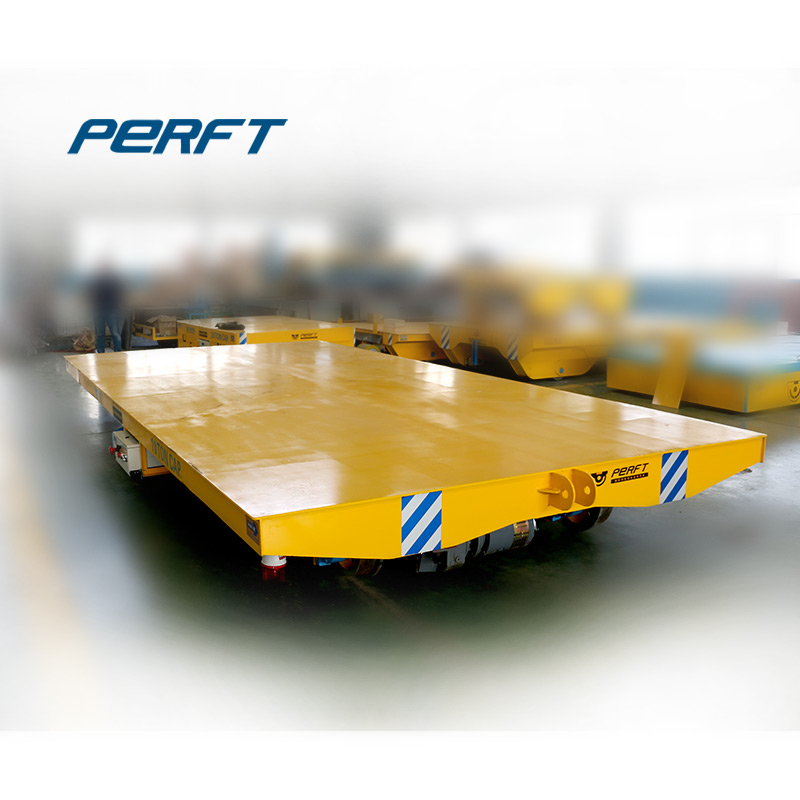 remote control 10 ton bogie electric flat transfer carriage, battery powered railway motorized trolley