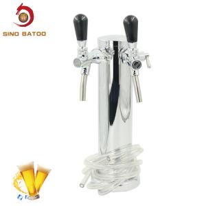 Quality Polishing 304 Stainless Steel Double Faucet Beer Tower wholesale