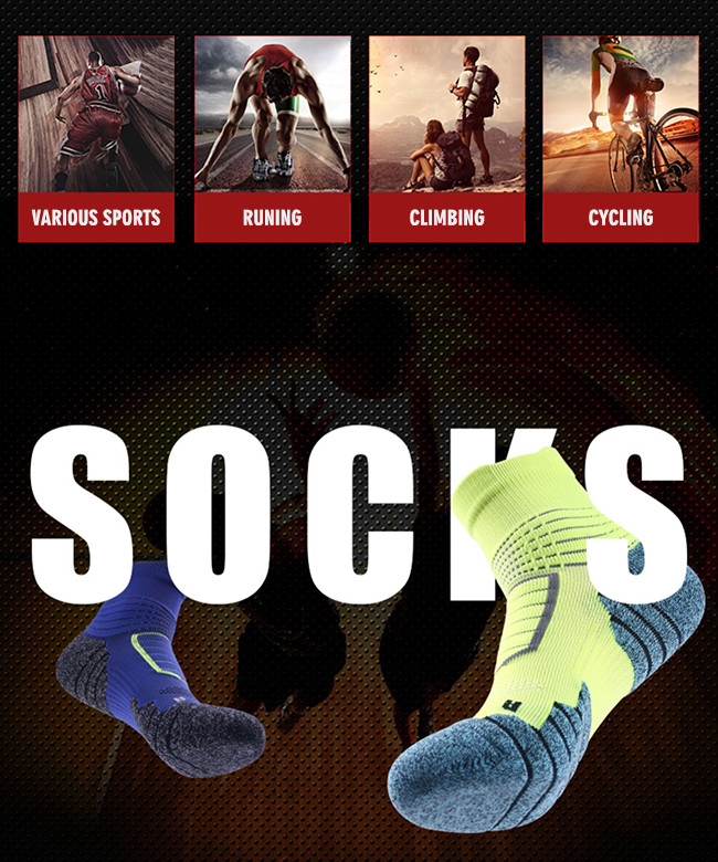 Cushion Padded Coolmax Sports Socks Breathable Athletic Crew Basketball Socks
