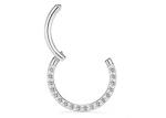 Diamond 14k Gold Hinged Segment Ring Piercing for Wedding Gift