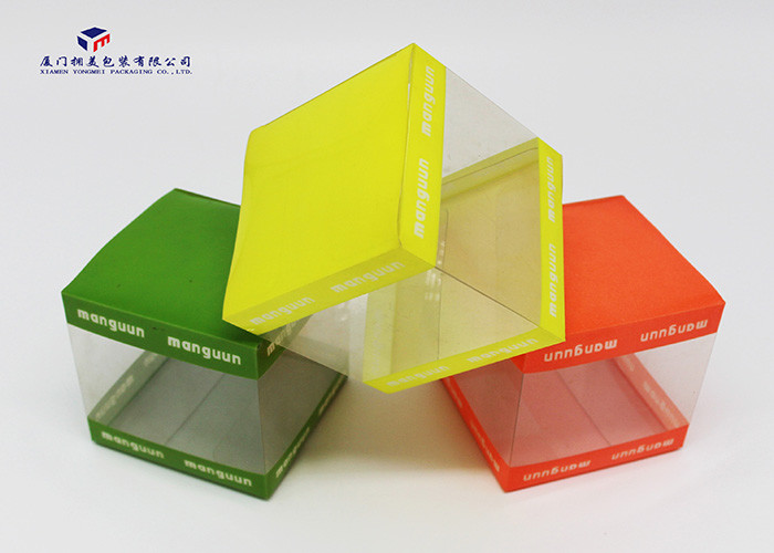 UV Printing PET Plastic Box Pinted Colors On Upper And Lower Part Size 8X8X8cm