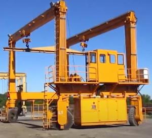 Quality 3 To 40meters Mobile Gantry Cranes Rubber Tyre Gantry Crane Energy Efficient wholesale
