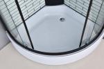 Black Square Sliding Door Tempered Glass Shower Room