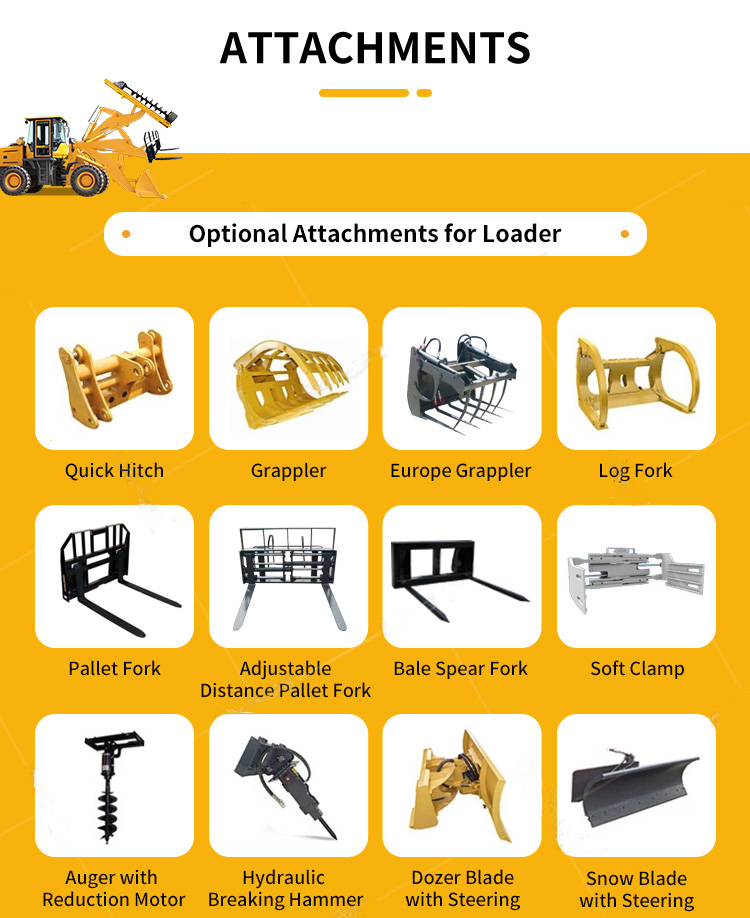 Heavy Machine Front Wheel Loader with WEICHAI Engine and Video Technical Support