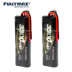 Quality 55C 2S1P 7.4V 2s 3300mah Lipo 2 Cell Rc Battery 7.4v Car Models Round Hard Case wholesale