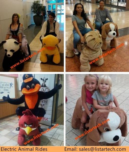 High Quality Battery Car Animal Electric Vehicle Plush Motorized Animals Rides