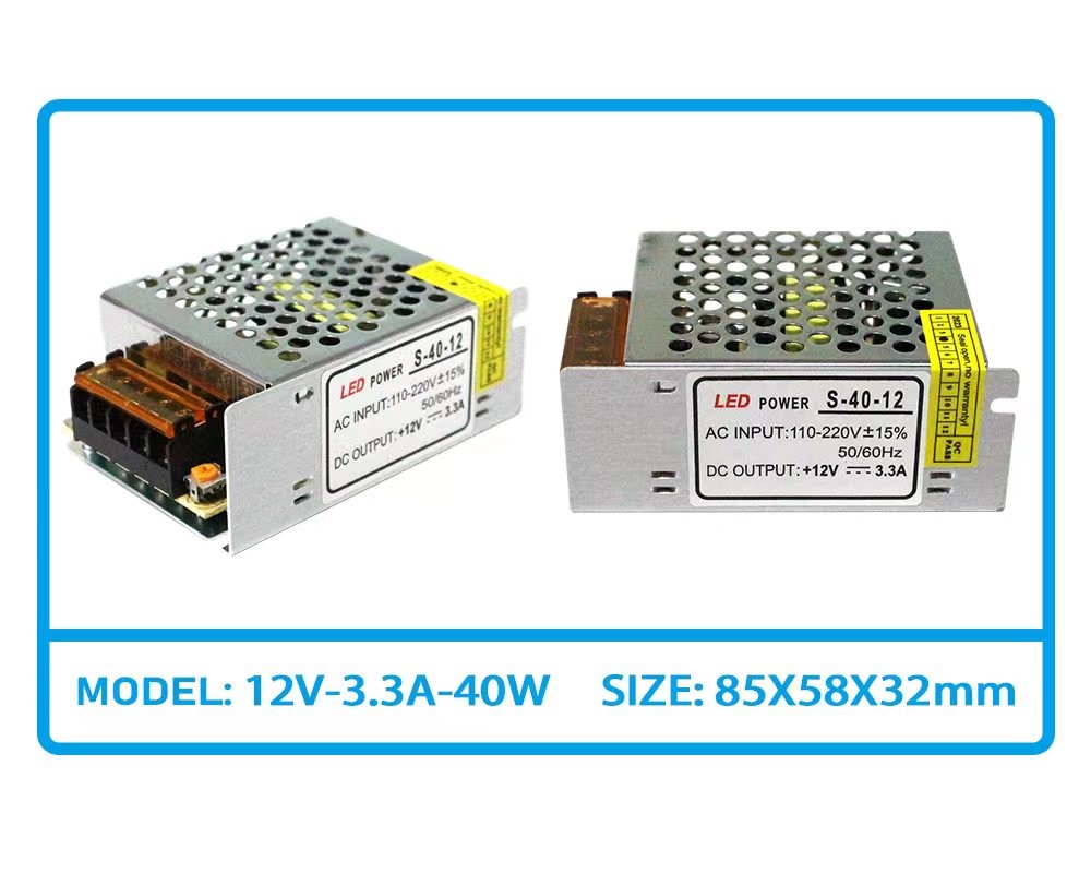 40W DC 12V 3.3A Switch Power Supply LED Light Power