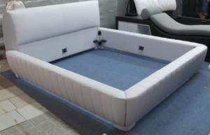 Quality Pu leather padded headboard, modern design leather bed wholesale