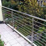 Terrace Stainless Steel Rod Balustrade With 8mm / 12mm Solid Rod , 12.7mm Hollow
