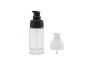 Quality Cylinder Liquid Foundation Bottle 30ml Cosmetic Empty Glass Lotion wholesale