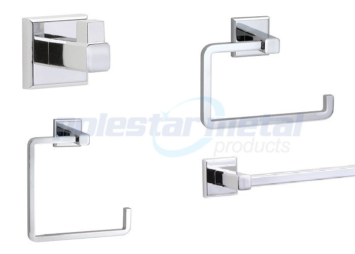 Hotel Bathroom Hardware Accessories 18" Polished Chrome Polished Brass Towel Bar