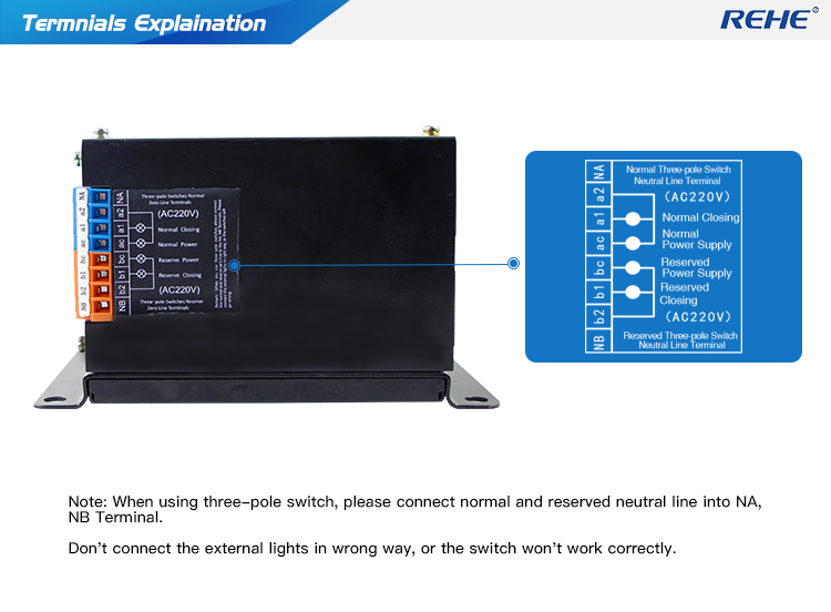 High-Performance 4P 16-125A Automatic Transfer Switch For Generator Changeover Switch