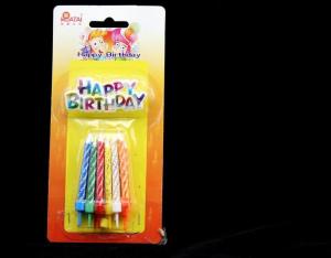 Quality Colorful Spiral Glitter Birthday Candles For Cake Decorations No Somke SGS Approval wholesale