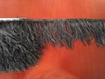 Party Decoration Ostrich Feather Fringe Trimming with Satin Ribbon Tape 13-15cm