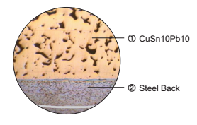 Bronze Bimetal Bearings CuPb24Sn4 DIN1494 Standard Type ISO9001 Certification