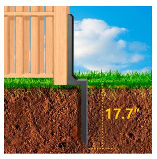 2mm Thick Steel Fence Post Repair Anchor for Repairing Tilted/Broken Wood Fence Post