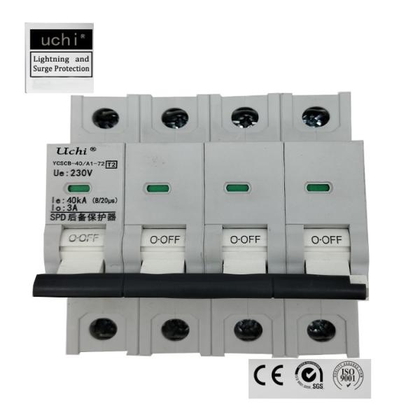 Cheap 4p 72mm Surge Circuit Breaker , 40kA Power Surge Breaker 400VAC for sale