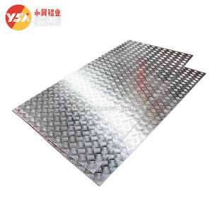 Quality 3Bar 5Bar Aluminum Checkered Plate 1050 Non Slip Aluminum Embossed Sheet wholesale