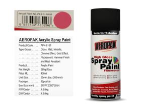 Quality Peach Red Color Aerosol Spray Paint Good Adhesiveness For Lamp / Picture Frame wholesale