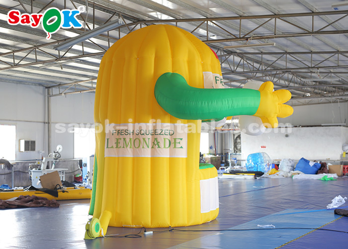 Inflatable Work Tent Large Inflatable Air Tent Lemonade Booth With Hands And Air Blower For Amusement Park
