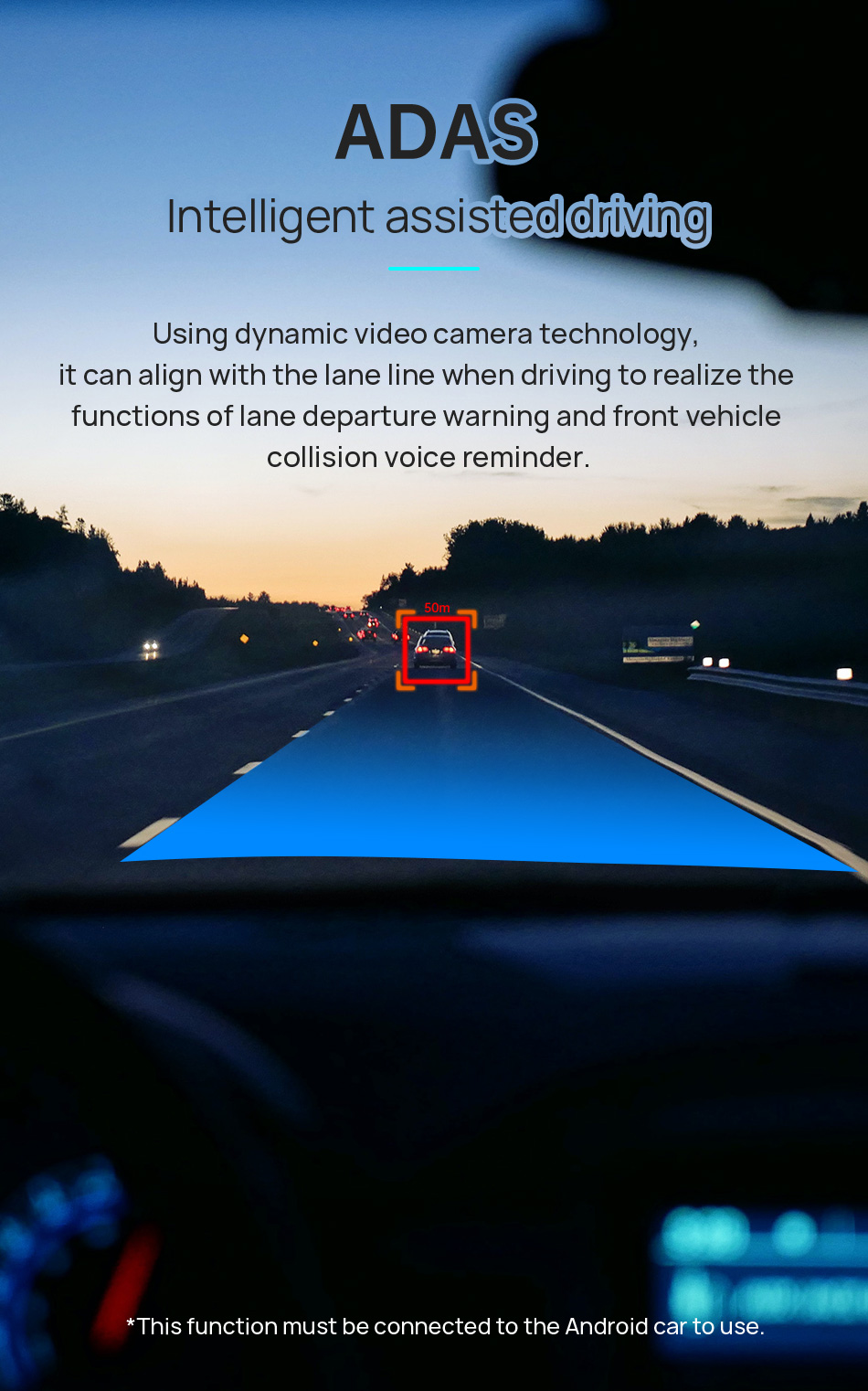 USB Car Dash Cam HD 1080P 170° Wide Angle Recorder Front ADAS Android DVR Night Version