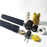 Tufted Bristle Custom Industrial Brushes Cylindrical Fruit Polishing Cleaning