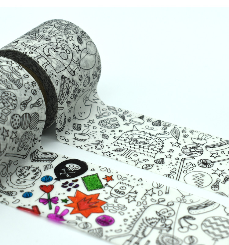 Custom Made Craft Printing Washi Paper Colorful Writable Washi Paper Masking Tape
