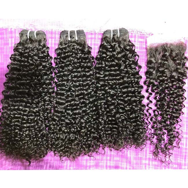 100% Vietnam Natural Weft Double Drawn Human Hair Pixie Curls