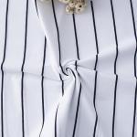 Plain Jersey 175gsm Striped Knit Cotton Fabric For Casual Wear