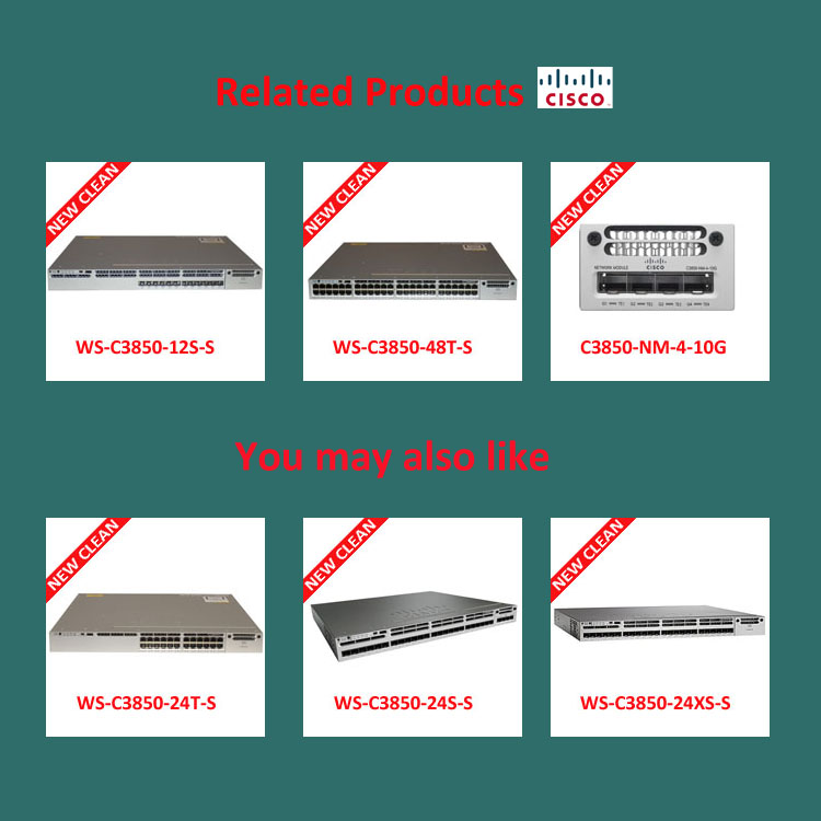 POE Network Cisco Catalyst 3850 Switch WS-C3850-24P-S With IP Base 24 Port
